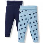 Штаны для мальчика lupilu, голубой (следы дино), темно-синий, 2 шт (306733)