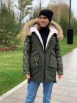 Женская зимняя куртка С16 хаки