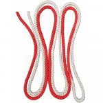 Скакалка гимнастическая 3м красно-белая AB254