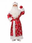 Изделие швейное для мальчиков "Дед Мороз сатин" (пальто, рукавицы, шапка) 1206-134-68 р.134-68