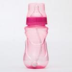 Бутылочка для кормления, широкое горло, от 6 мес., 300 мл., цвет розовый