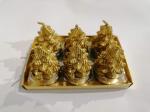 Набор свечей Elwick Floox, 14,1х9,3х6,3 см, цв.золотой, комбинированные материалы, вес 178 гр, 6 шт