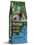 Monge Dog BWild GRAIN FREE беззерновой корм из анчоуса с картофелем для собак всех пород 12 кг