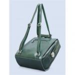 Кожаный рюкзак-трансформер GRANDY. Темно-зеленый