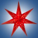 н.г.эл.гирл.светильник "Рождественская звезда", цвет красный, диаметр 70см , белый кабель 1,5м