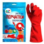 Перчатки латексные Malibri универсальные с хлопковым напылением "Суперпрочные" (12/144) (Цвет перчатки: Красный, Размер: S)
