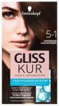 Стойкая краска для волос GLISS KUR Уход & Увлажнение 5-1 Холодный каштановый  142,5 мл