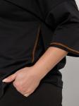 Блуза 0027-30 черно-коричневый