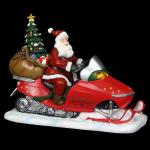 Новогодний сувенир Christmas House Санта на снегоходе (музыка) от батареек 3 ААА 25*11.4*20 см.