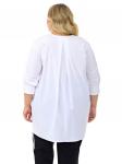 Туника-рубашка асимметричная, белая