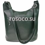 1081-3 green сумка натуральная замша+экокожа 27х31х1