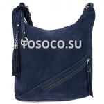 1081-3 blue сумка натуральная замша+экокожа 27х31х1
