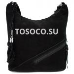 1081-3 black сумка натуральная замша+экокожа 27х31х1