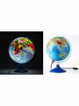Глобус Земли физико-политический с подсветкой диаметр 25 см Классик Евро ке012500191