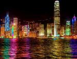 Вид на ночной Гон Конг