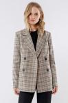 Жакет Pirs 2015 клетка бежевая с голубым