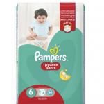 PAMPERS Подгузники трусики Pants экстра лардж (>15 кг) 14 шт