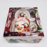 Подарочный набор - посуда "Дед Мороз и олени" (арт. AZ-2021-8)