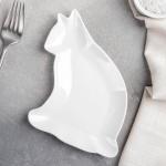 Блюдо сервировочное «Милашки. Котик», 12×16,5×2 см, цвет белый