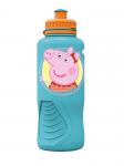 Бутылка пластиковая (спортивная, эрогономичная, 400 мл). Свинка Пеппа (265009)
