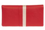 Кошелёк-портмоне из экокожи с серебристой вставкой, цвет красный