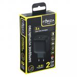 FORZA Зарядное устройство USB Модерн, 220В, 2USB, 3А, Быстрая зарядка QC3.0