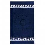 Полотенце велюровое Европа цвет синий с евро