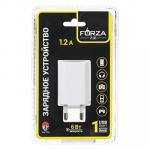 FORZA Зарядное устройство USB Комфорт, 220В, 1USB, 1.2A, пластик, белое