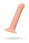 Ремневой нереалистичный страпон на присоске Strap-on-me, L, силикон, телесный, 19 см