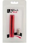 Вибромассажер Black & Red by TOYFA «Помада», силикон, красный, 9 см