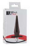 Анальная втулка Black & Red by TOYFA с вибрацией, влагостойкая, TPE, чёрная, 12,7 см, D 3 см