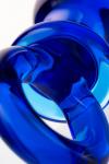 Анальная втулка Sexus Glass, стекло, синяя, 14 см, D 3,5 см