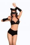 Костюм SoftLine Collection Catwoman (бюстгальтер,шортики,головной убор,маска и перчатки), S