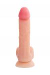 Фаллоимитатор RealStick Silicone Hugh J, телесный, 20,5 см