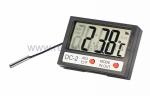 Термометр электронный REXANT комнатно-уличный с часами, 70-0505