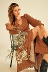 Платье в стиле актуальных 70-х с романтичным принтом polka dots TOPTOP