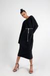 Oversize-платье из смесовой вискозы с люрексом TOPTOP