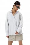 Oversize-рубашка из смесового хлопка с нагрудным карманом TOPTOP