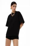 Базовая oversize-футболка из смесового хлопка TOPTOP