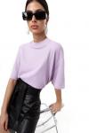 Хлопковая oversize-футболка в оттенке Purple Rose TOPTOP