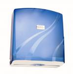 Диспенсер для листовых полотенец (прозрачно-голубой), ABS- пластик. Размер: 26х29х10 см. (F070M)