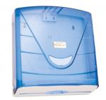 Диспенсер для листовых полотенец (прозрачно-голубой), ABS- пластик. Размер: 26 х 28 х 9 см. (F088M)