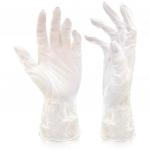 Перчатки виниловые КОМПЛЕКТ 5пар (10шт) неопудренные, размер L (большой) белые, DORA, ш/к30091