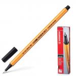 Ручка капиллярная (линер) STABILO Point, ЧЕРНАЯ, корпус оранжевый, линия 0,4мм, 88/46