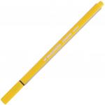 Ручка капиллярная (линер) BRAUBERG Aero, ЖЕЛТАЯ, трехгранная, металлич. наконечник, 0,4мм,142248