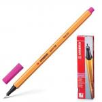 Ручка капиллярная (линер) STABILO Point, РОЗОВАЯ, корпус оранжевый, линия 0,4мм, 88/56
