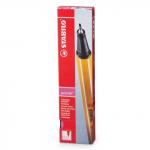 Ручка капиллярная (линер) STABILO Point, РОЗОВАЯ, корпус оранжевый, линия 0,4мм, 88/56
