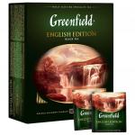 Чай GREENFIELD (Гринфилд) "English Edition", черный, 100 пакетиков по 2г, ш/к 13836