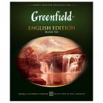 Чай GREENFIELD (Гринфилд) "English Edition", черный, 100 пакетиков по 2г, ш/к 13836