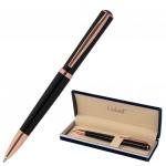 Ручка подарочная шариковая GALANT PUNCTUM BLACK, корпус черн., детали роз.зол., 0,7мм, синяя, 143514